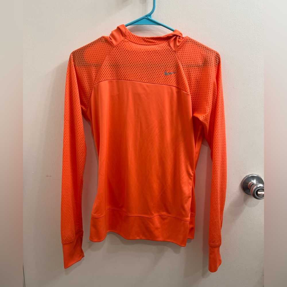 Nike Women's Orange Long Sleeve Hoodie